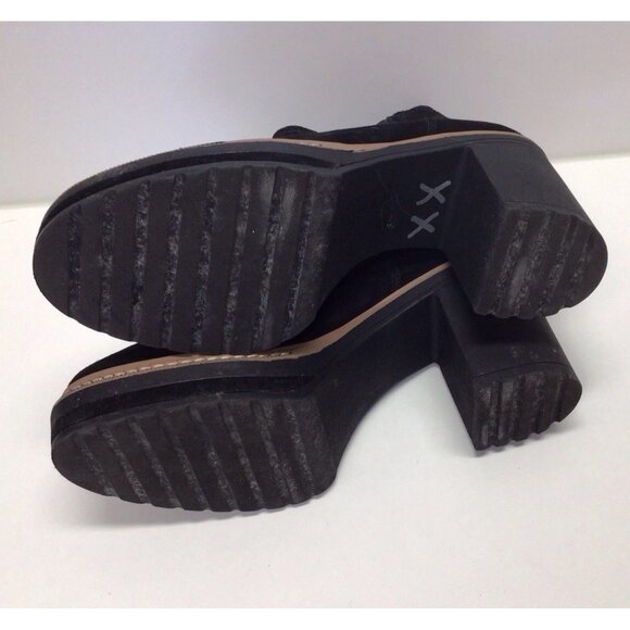 Steve Madden Lexa Platform Chunky Boots Black Suede Size 9.5 Women's - Picture 5 of 8